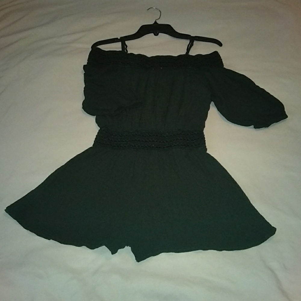 Winter green romper